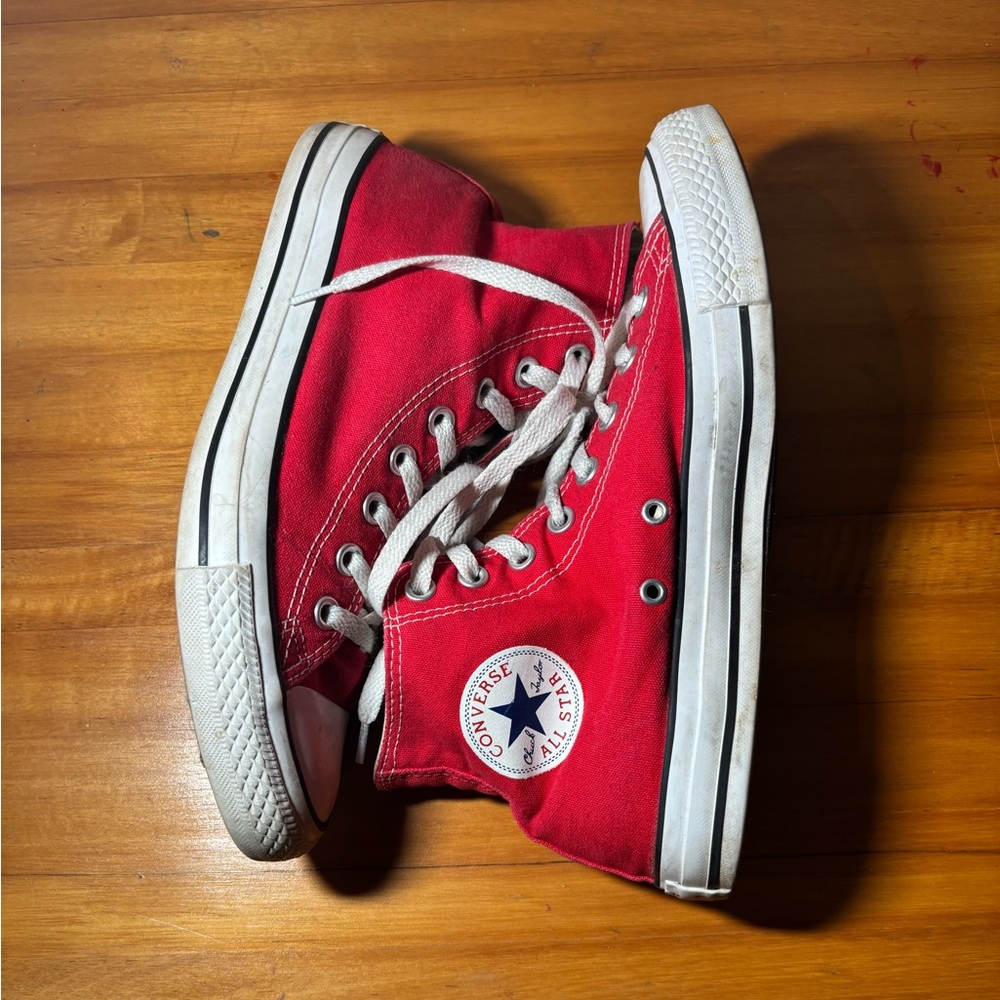 Converse Red Canvas High-Tops